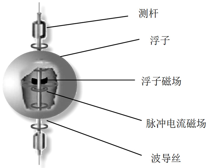 頂裝式磁致伸縮液位計結(jié)構(gòu)原理圖