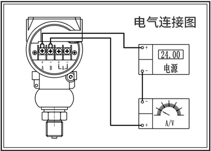 防腐型壓力變送器接線圖