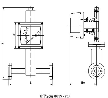 防爆型轉(zhuǎn)子流量計外形尺寸圖